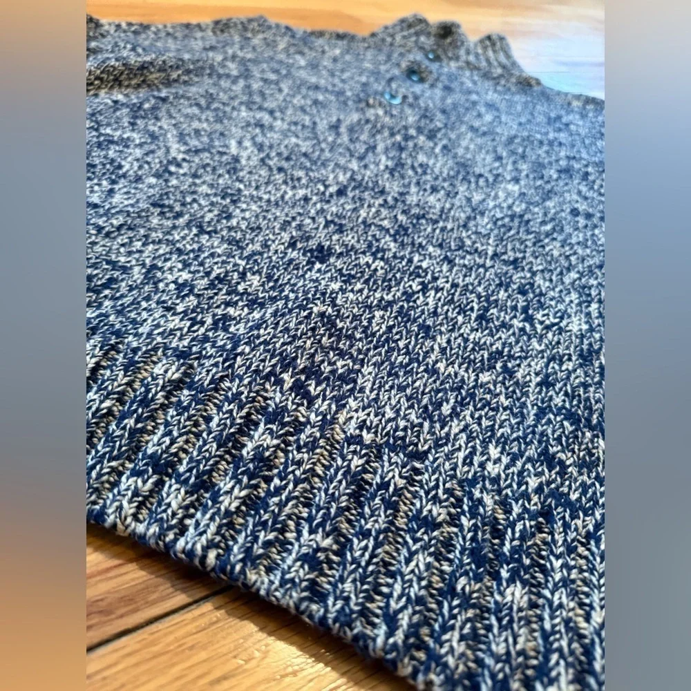 VTG Polo Ralph Lauren Men’s Size XL Chunky Knit Button Neck Pullover Sweater